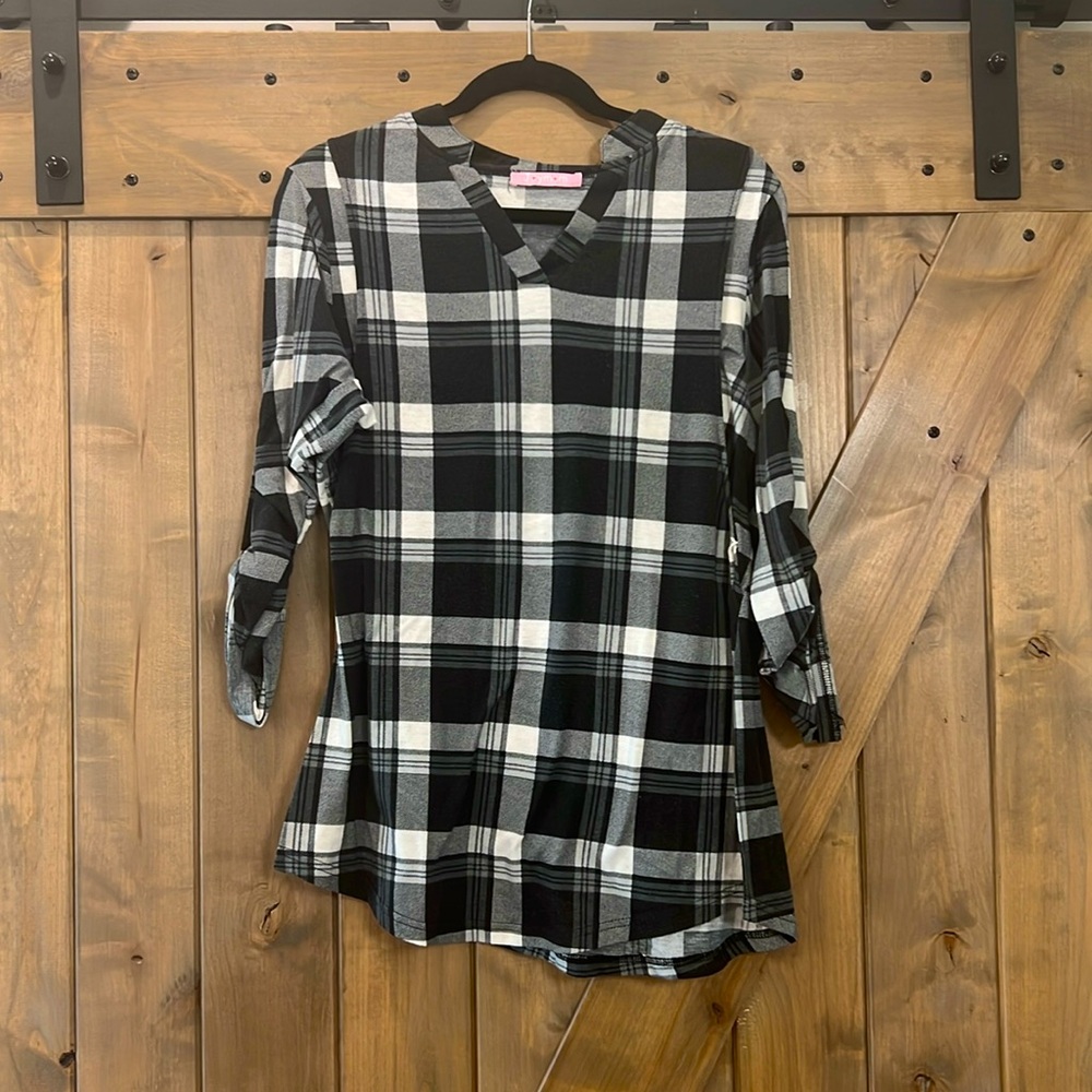 Plaid nursing top